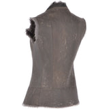 Toscana Suede Leather Gilet Grey : Kachina
