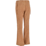 Women's Flared 60's Suede Leather Jeans  Beige suede: 35857