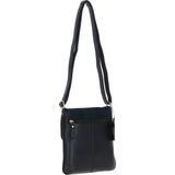 Ashwood Leather & Harris Tweed® Cloth Twist Lock Crossbody Bag Black/Watch: TW-31-03-BW