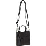 Ashwood Leather & Harris Tweed® Cloth Handbag with Removable Crossbody Strap Brown/Green: TW-21-09-BG