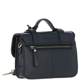 Stylish Ashwood Leather Medium Satchel Bag Black: Y-62