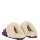 Women's Classic  Suede Sheepskin Slippers Purple: FEN-LADIES SLIPPERS