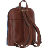 Exquisite Ashwood Leather & Harris Tweed® Cloth Backpack Tan/LT Blue: TW-25-05-TB