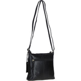 Stylish Ashwood Leather Crossbody Bag Black: Ava