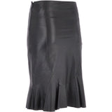 Women's Leather Fish Tail Skirt  Black: FISH SKIRT