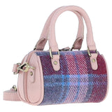 Ashwood Leather & Harris Tweed® Cloth X-Small Barrel Bag Baby-Pink/Pink: TW-60-15-BP