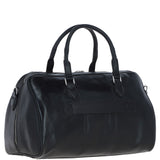 Luxury Leather Duffle Bag with Detachable Strap Black: pl-47