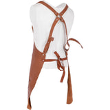 Unisex Cross Back Leather Apron Tan: APRON