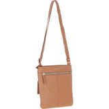 Ashwood Curve  Zip Top Leather Cross Body Bag Butterscotch: 64640/curve