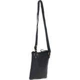 Authentic Ashwood Leather & Harris Tweed® Cloth Crossbody Bag Black/Green/Red: TW-29-07-BR
