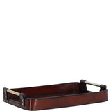 Luxuary Leather Serving Tray Chestnut: LF-157