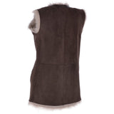 Toscana Suede Leather Gilet Brown : Wanda