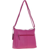 Sleek Luxe Leather Shoulder Bag Berry: Mourne