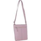 Ashwood Curve  Zip Top Leather Cross Body Bag Wood Rose: 64640/curve