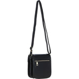 Ashwood Small Leather Crossbody Bag Black: V-80