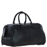 Luxurious Leather Wheeled Duffle Bag Black: pl-50