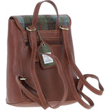 Ashwood Leather & Harris Tweed® Cloth Compact Backpack Tan/Mcload: TW-65-02-TM