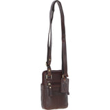 Elegant Ashwood Leather Crossbody Bag Brandy: G-11