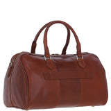 Luxury Leather Duffle Bag with Detachable Strap Tan: pl-47