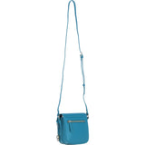 Ashwood Elegant Leather Crossbody Bag with Twist Lock Turquoise: Y-52