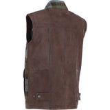 Ashwood Leather x Harris Tweed Men's Gilet Brown/Mcload: TW-901-01-BM