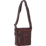 Ashwood Leather Medium Men's Buckle Crossbody Bag Chestnut: S-61