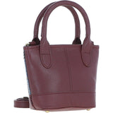 Ashwood Leather & Harris Tweed® Cloth Small Grab Bag Wine/Mcload: TW-63-17-WM