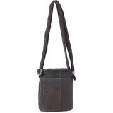 Compact Travel Messenger Bag with Multiple Zip Pockets and Adjustable Strap Brown: MADRID