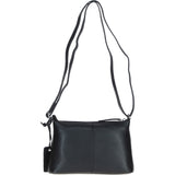 Elegant Leather Shoulder Bag Black: Dublin