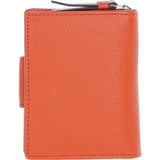 Ashwood Leather RFID Secure Wallet/Purse with Zip and Stud Closure Orange: X-30