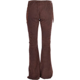 Women's Flared 60's Suede Leather Jeans Brown Suede: 35857