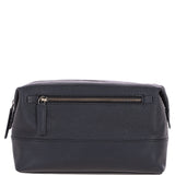 Mens Leather Washbag Black: Milo