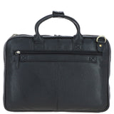 Classic Leather Laptop Bag Black: Q-44
