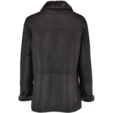 Luxury 4 Button Single Breasted  Sheepskin Coat Brown: KE-223