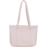 Designer Leather Shoulder Bag with Secure Zip Pocket Blush: Bray