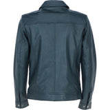 Ashwood Leather Bomber Jacket Navy: 1896