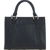 Real Leather Handbag with Adjustable Crossbody Strap Black: 64867