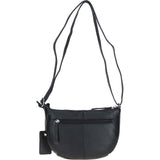 Elegant Leather Crossbody Bag Black: Galway