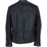 Ashwood Leather Mandarin Collar Men's Biker Jacket Black: e-16110