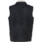 Ashwood Men's Leather Waistcoat Black Snuff: LUCK