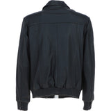 Real Leather Bomber Jacket With Brando Collar Black: Prime Bomber
