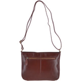 Vegetable Tanned Small Leather Shoulder Bag Chestnut : V-27