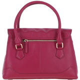 Premium Leather Shoulder Bag with Detachable Crossbody Strap Raspberry: Y-56