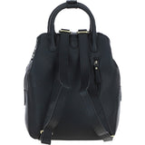 Ashwood Leather & Harris Tweed® Cloth Multi-Pocket Backpack Black/White: TW-66-12-BW
