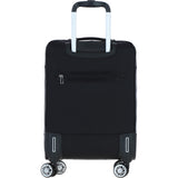 Premium Leather Trolley Suitcase Black: pl-52