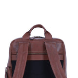 Mens Leather Backpack chestnut: Jordan