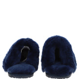 Women's Classic  Suede Sheepskin Slippers Navy: FEN-LADIES SLIPPERS