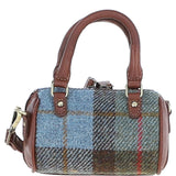 Ashwood Leather & Harris Tweed® Cloth X-Small Barrel Bag Tan/Mcload: TW-60-02-TM