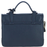 Stylish Ashwood Leather Small Satchel Bag Navy: Y-61