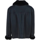 Sheepskin Flying Jacket Black: KE 007E